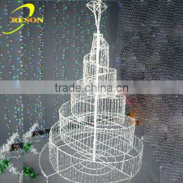 H:3m china direct handicraft white christmas led fountain motif waterproof light