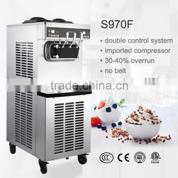 hot sale S970F door to door service frozen yogurt soft ice cream machin 3-flavor