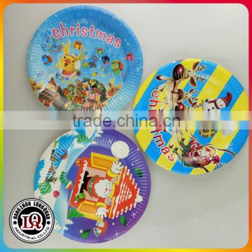 Disposable Cartoon Printed Christmas Paper Plate