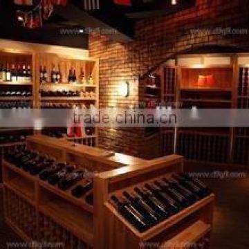 wooden Wine display shelf