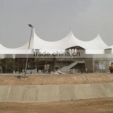 Good Quality UV Resistant Stadium PVC Coated Tensiled Fabric Architecture Canopy By GuangzhouTextile Architecture Company