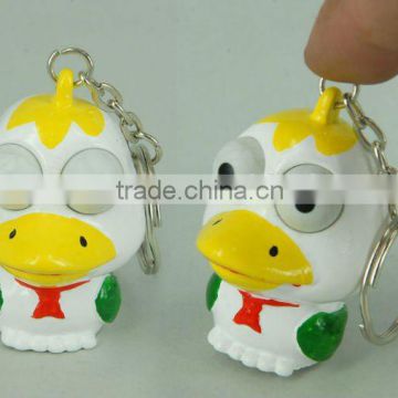 Promotional squeeze duck keychain toys