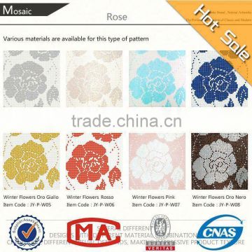 premium decorative wall mosaic artist make in China pattern mural series bathroom gold and silver color mosaic wall tile