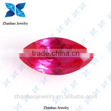 natural corundum marquise cutting /synthetic stone rough ruby/