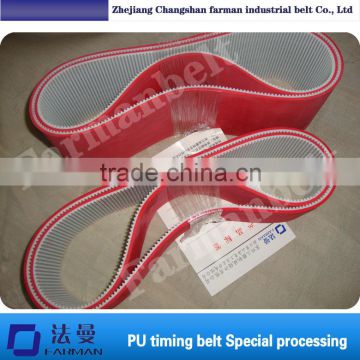 Industrial PU synchronous belt surface with rubber, Pu rubber, non slip belt, sponge and other special processing timming belt