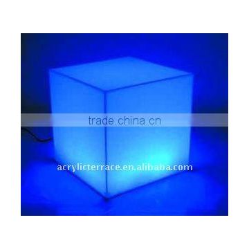 lucite LED cube display stand