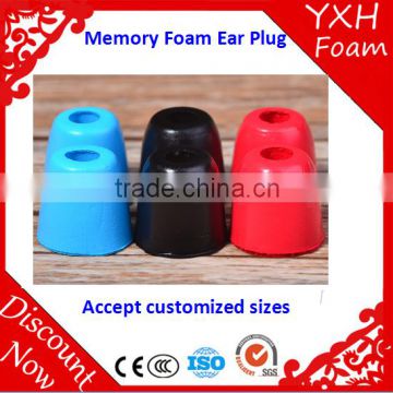 Free shipping Ear foam earplug/slow rebound memory foam ear pads without tube