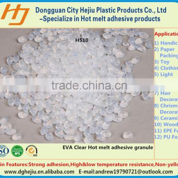 Ethylene Vinyl Acetate base for paper material packaging hotmelt adhesive granule like Bath Tissue and Paper Towel