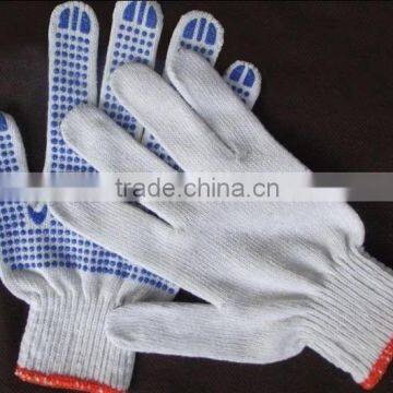 PVC dotted cotton gloves/working gloves/safety gloves/work gloves/knitted gloves