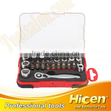 31pcs Screwdriver Bit with Color Ring and Socket Set