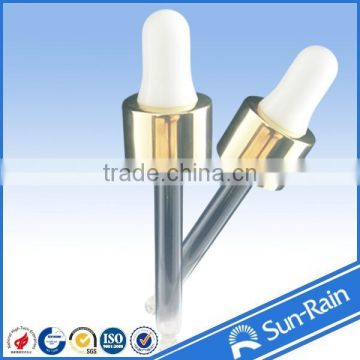 china glass dropper with metal shell