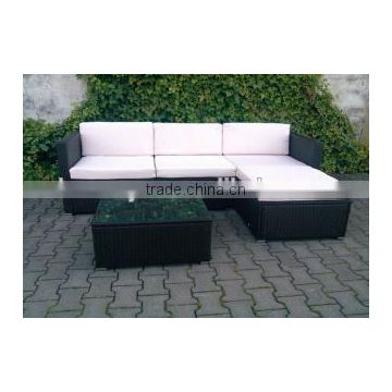 Stock lots outdoor furniture KD steel rattan sofa sets overstock inventory closeout