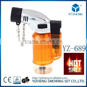 YZ-689Jet Flame Butane Torch Lighter Adjustable Flame Cigarette Burner Cigar Gas Microtorch-Windproof Refillable Cigar lighter