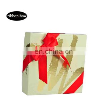 large red satin ribbon bow for gifts boxes decoration