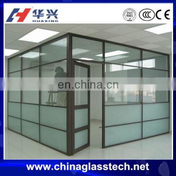 CE approved commercial decorative office glass partitions