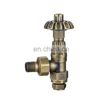 Brass Radiator Angle Antique Copper Traditional Thermostatic Radiator Valve