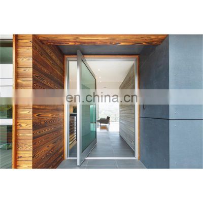 Customized size commercial residential glass pivot door front large entry glass door