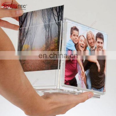 6sides wholesale clear acrylic photo frame cube