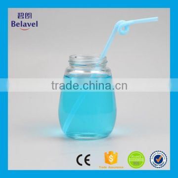 New design 470ml penguin shape glass water bottle clear glass tea bottle                        
                                                Quality Choice