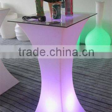 Top quanlity PE Plastic Bar Table with LED light and remote control YXF-4511A