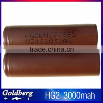 Goldberg wholesale authentic LG HG2 3000mAh 18650 Battery Rechargeable Lithium ion Battery cell 18650 20amp