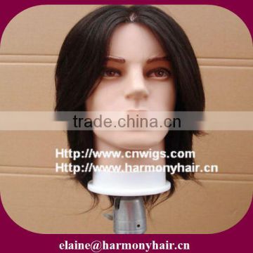 Custom Made male training head with 100% human hair