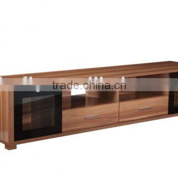 Modern wooden glossy walnut TV Cabinet