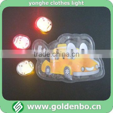 Yellow cartoon car PVC light for garment