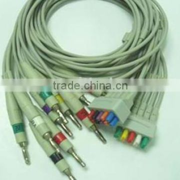 Marquette10-pin plug type ECG branch wire
