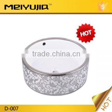 D-007 Meiyujia new design ceramic gold art basin
