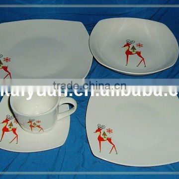 porcelain square dinner set/decal dinnerware(110-095)