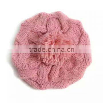 Knit Hat with Flower