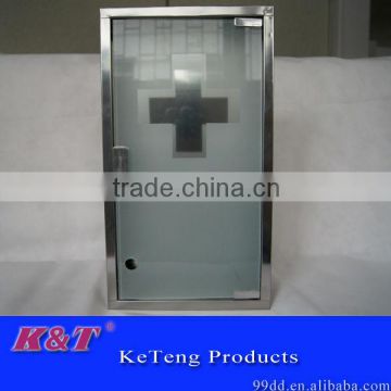 high quality stainless steel medicine cabinet with glass door