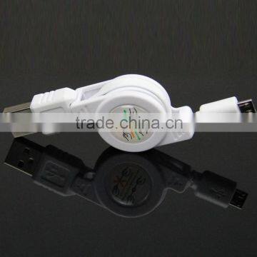 Hot selling micro 5pin retractable usb cable high speed and quality
