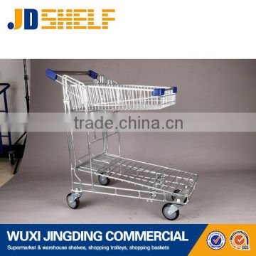 pushing large wheel folding cart with handle