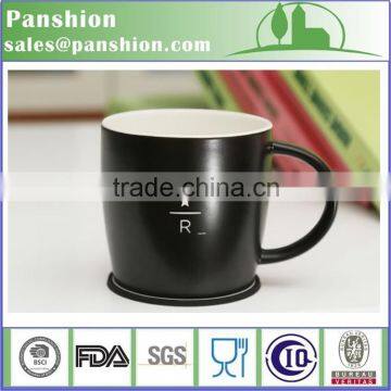 Quanzhou factory black ceramic starbucks mug