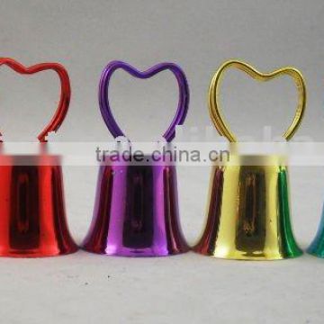 2''small metal cow bell A5-H01 ,hand bell with heart-shaped handle for alert(E530)