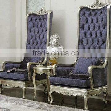 Neoclassical High Quality Gray Fabric Hotel Chair
