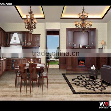 Solid Wood MDF Kitchen Cabinet Design
