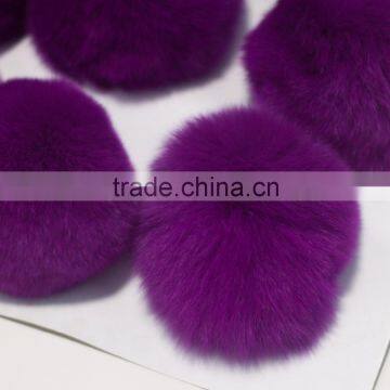 wholesale Genuine colorful real fox fur pompoms