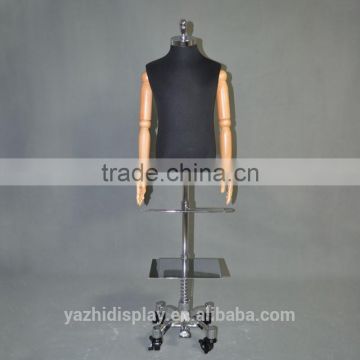 Fashion tailor kids mannequin dummy wooden arms for display