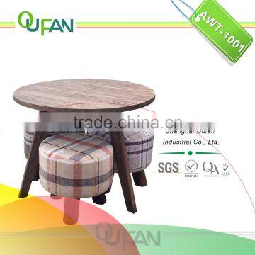Oufan tea table round wood coffee table AWT-1001
