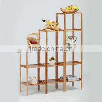 customized bamboo shelf stand, bamboo furniture rack