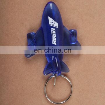 wholesale promotional mini airplane custom logo plastic airplane keychain