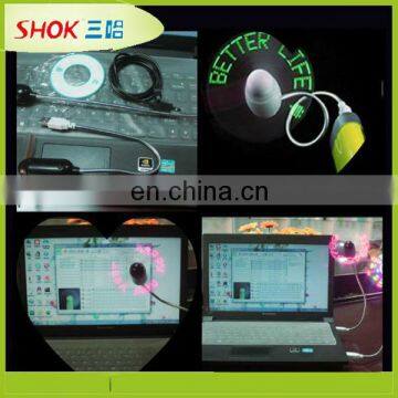 China Manufacturer USB Programmable LED Message Fan