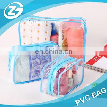 Customized Logo High Quality Large Middle Samll Size PVC Cosmetic Bag Set