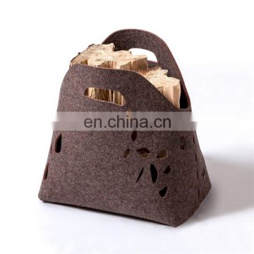 China Supplier new design felt fire wooden bag for wholesale
