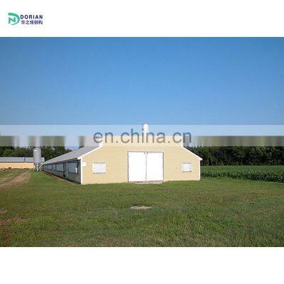 broiler chicken house prefabricated steel frame poultry house