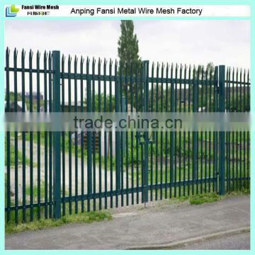 Econo steel palisade fencing with gate