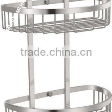Stainless steel double corner basket shelf / dual tier corner basket shelf / 2-tier basket shelf / net shelf